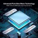 1500W Pure Sine Wave Inverter 12V to 110V with Built-in 5V/2.1A USB Port,Hardwire Terminal, LCD Display,12V DC to 120V AC Converter for Home, RV, Truck (1500W)