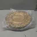 Foraineam Gold Charger Plates Set of 12, 13" Round Plastic Dinner Chargers, Decorative Hollowed Out Flowers Serving Plates for Table Setting, Catering, Wedding, Party, Event