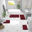 OLANLY Bathroom Runner Rugs 70x24, Soft Absorbent Chenille Bath Rugs, Rubber Backing Quick Dry, Machine Washable Long Bath Mats for Bathroom Floor, Tub and Shower, Home Decor Accessories, Burgundy