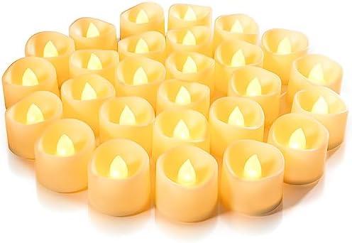 Homemory 35-Pack Flameless LED Tea Lights Candles Battery Operated, 200+Hour Fake Electric Candles TeaLights for Votive, Aniversary, Wedding Centerpiece Table Decor, Funeral, Halloween, Christmas