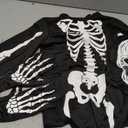 Sincere Party Kids Skeleton Costume Glow in the Dark Skeletons Halloween Skeleton Costumes for Boys and Girls (Black, S)