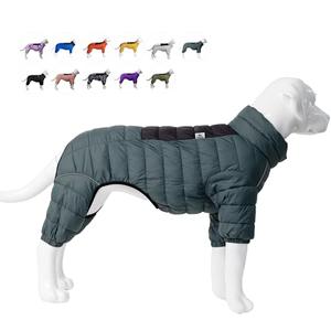 Lovelonglong Dog Coat - Warm Jacket, 4 Legs Covered Waterproof Windproof Reflective Dog Vest, Zippered Adjustable Outdoor Snow Jacket for (Large, ArmyGreen_