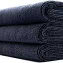 The Rag Company - Sport & Workout Towel - Gym, Exercise, Fitness, Spa, Ultra Soft, Super Absorbent, Fast Drying Premium Microfiber, 320gsm, 16in x 27in, Midnight (3-Pack)