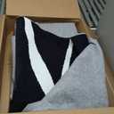 YIHOUSE Modern Washable Area Rug for Living Room Bedroom - Large Abstract Black and White Rug Non-Slip Ultra-Thin Home Decor (Dark Curve, 5'x7'ft)