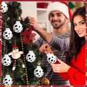 20 Pcs Cow Print Christmas Ornaments Western Cow Christmas Tree Decor Black and White Cowhide Ball Ornaments Farmhouse Country Xmas Hanging Decoration Shatterproof for Farm Rustic Holiday