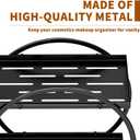 Bathroom Counter Organizer, Black Perfume Organizer for Dresser, 2 Tier Bathroom Organizer Countertop, Vanity Makeup Organizers, Skincare Display Tray for Bathroom Sink Storage
