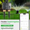 [All-New 2027] 1700FT WiFi Sprinkler Timer 2 Zone, Unistyle Smart Hose Timers Compatible Alexa & Google Voice and App Control, Water Timer for Garden Hose with Auto & Manual Modes for Garden Lawn