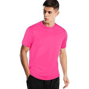 Zengjo Athletic Shirts for Men Short Sleeve Quick Dry Workout Running Gym Sport Exercise Tee Moisture Wicking, Small