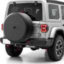 Moonet Tire Cover with Camera Hole, for Jeep Wrangler JL with Back-up Camera, Sport & Sahara (2018-2025), Fits 245/75R17, 255/75R17, 255/70R18