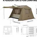 Naturehike Village Lite Camping Tent, 60S Easy Setup Instant Tents for Camping, Double Layer 4/8 Person Tent with with Full Rainfly