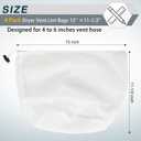Dryer Vent Lint Catcher Bags 4 Set, Lint Trap Catcher and Filter Bag for Lint and Dust Catching, Indoor Outdoor Ventless Dryer Vent Cleaning Kit