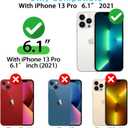 Skyseaco for iPhone 13 Pro Case Cute Aesthetic Heart Phone Case Soft Slim TPU Shockproof Phone Cover for Women Girls - Blue and White