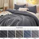 Bedsure Super King Plus Comforter Set, Dark Grey Soft Prewashed Bedding for All Seasons, 3 Pieces GentleSoft Bed Set, 1 Lightweight Comforter (128"x120") and 2 Pillowcases (20"x36")