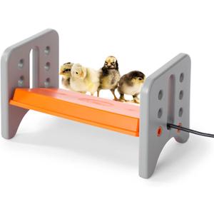 K&H Pet Products Chicken Brooder Heater for Chicks Ducklings, Adjustable Heating Plate for Brooder Boxes, Warms up to 15 Chicks, Chicken Coop Poultry Heating with Safety Light, Small 25 Watts