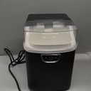 EUHOMY Nugget Ice Maker Countertop with Handle, Ready in 4 Mins, Max 40lbs/24H, Chewable Ice, Self-Cleaning, Portable Sonic Ice Maker with Basket and Scoop, for Home/Party/RV/Camping (Black)