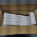 HOUSE DAY Plastic Hangers 50 Pack - White Clothes Hangers with Non-Slip Shoulder Grooves, Durable and Sturdy Coat Hanger, Space Saving Slim Design Perfect for Closet Organizers and Storage