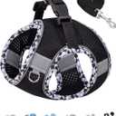 Petank Medium Dog Harness (Black) - Jacquard Fabric, Velcro - Easy Walk Harness for Training, Running, Walking - Reflective Strip - Size M - Dogs of Various Breeds & Sizes
