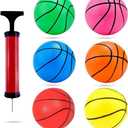 Shindel 6Pcs Mini Basketball, 4.7 inches Small Basketball with Pump for Kids and Adults, Party Favors