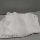 Runcati Mens Button Down Shirts Short Sleeve Hollow Out Knit Shirt Cuban Collar Casual Crochet Beach Summer Tops (X-Large, White)