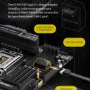 EZDIY-FAB USB 3.2 Gen 2 Type-E 90 Degree L-Shape Adapter, Motherboard USB-C Header Converter for Front Panel, Type-E Male to Female, Supports USB 3.2 Gen 2 (10Gbps) and Gen 2x2 (20Gbps) Black-STD