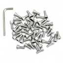 2 x M5-0.8 x 10mm Socket Head Cap Screws, Stainless Steel 18-8 (304), Allen Socket Drive, Full Thread, Bright Finish, 50 PCS