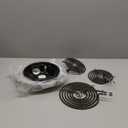 Electric Stove Burner Drip Pans WB31M19(8) WB31M20(6) Electric Stove Top Burner Replacement WB30M1(6") WB30M2(8") Compatible for G-E Hot-point Ken-more General Electric Stove Parts by MIFLUS (Black)