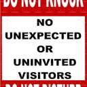 Do Not Knock Sign Do Not Disturb Warning Door Sign No Unexpected or Uninvited Visitors Metal Tin Sign for Home,Office,Porch,Privacy Notice 8x12 Inch