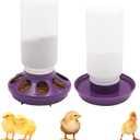 2-in-1 Chick Starter Set, 0.3Gal Chick Feeder and Waterer Kit for Baby Chicken Duck Brooder Duck Feeder Quail Feeder Chicken Feeder and Waterer Set