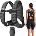 Weighted Vest, 6lb/8lb/12lb/16lb/20lb/25lb/30lb Weight Vest with Reflective Stripe, for Men Women Workout Equipment for Strength Training, Running, Jogging, Fitness, Weight Loss