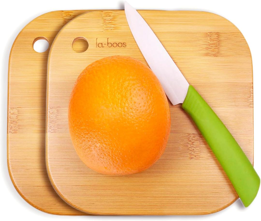 Home Mini Cutting Board Small Fruit Cutting Board Solid Bamboo Wood Board for Baby Infant dormitorySet of 2