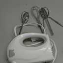 5-Speed Electric Hand Mixer with Whisk, Traditional Beaters, 120 Watts,Portable & Lightweight, Blending or Cooking White