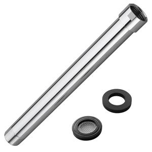 Shower Arm Extender, 8 Inch Wall Mount Extension Arm for Rainfall and Handheld Shower Head, Female to Male NPT 1/2 Inch Straight Extender Pipe Arm, Polished Chrome