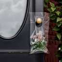 Tallew Christmas Door Hanger Bags Clear Plastic Poly Hanging Waterproof Perforated Newspaper Bag for Door Knob Flyers Newspapers Mail Magazine Notices Brochures Outdoor Avoid Dirt(6 x 12 Inch,240 Pcs)