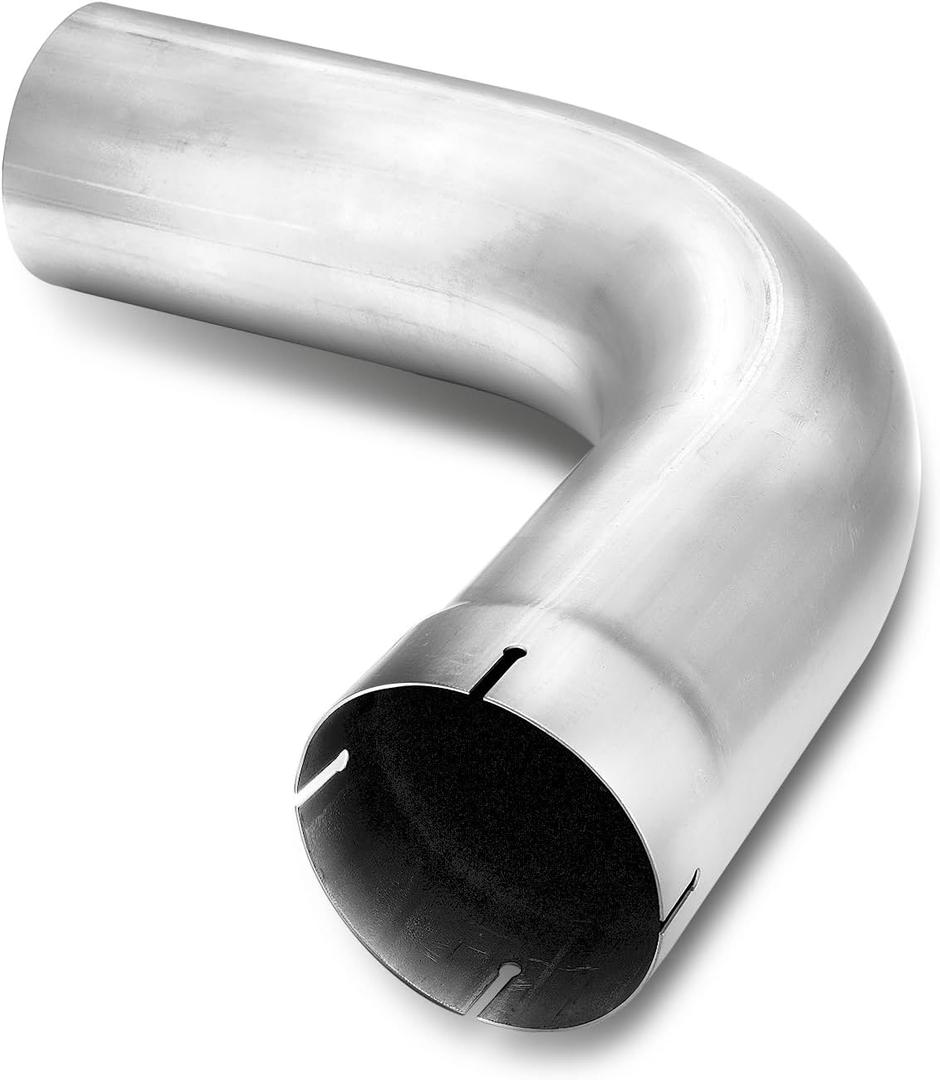 A-KARCK Exhaust 90 Degree Tube 5" OD, Exhaust Elbow 90 Degree 5" ID/OD Aluminized Steel Exhaust Pipe Mandrel Bend
