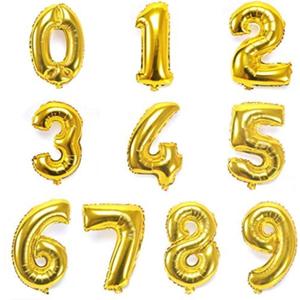 Number balloons 16 Inch, Gold Number Foil Balloons 09, Small Mylar Balloon Numbers for Birthday Aniversary Gold Party Decorations Supplies