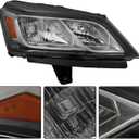 labwork 2PCS Headlights Assembly Chrome Housing Replacement for Traverse 2013-2017 Halogen Driver Side and Passenger Side LH RH 84262931 84262932