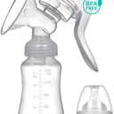 Manual Breast Pump and Milk Collector - Innovative Design, Silicone Manual Breast Pump Hand Pump- BPA Free, 150 ml Collector, Hand Express, FSA Eligible Breastfeeding
