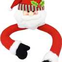 Fengek Christmas Tree Topper Santa Head Hugger for Christmas Tree Decoration Party Home Ornament (29.1 x 9.45 Inch)