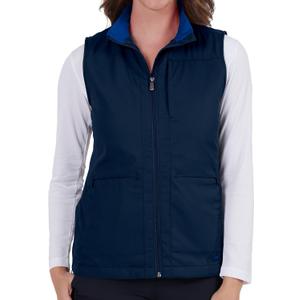 SCOTTeVEST Best Travel Vest for Women - 24 Hidden Pockets - Water Repellent for Travel & More (5X-Large, Midnight Blue/Splash)