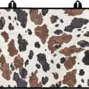 Stove Top Covers, Cow Print Brown Heat-Resistant Stove Top Cover for Electric, 20.96" x 29.18" Anti-Slip Waterproof Mat for Glass Stove Top Protector Pad Multipurpose Foldable Cooktop Cover