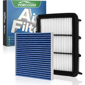 Forccord Cabin & Engine Air Filter Fit for Honda Accord 1.5L Gas 2022 2021 2020 2019 2018 Activated Carbon Cabin Filter Replacement CF10134 CA12290 Air Filter for My Accord Car