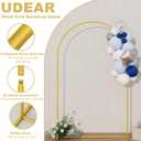 UDEAR 7.2FT Metal Arch Backdrop Stand,for Wedding Backgrounds Climbing Plants Event Decorations Outdoor Ceremonies,Gold