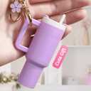 8 Pack Mini Tumbler Keychain for Stanley Cup, Mini Cup Keychain Chapstick Holder for Women Girls