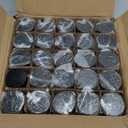 1oz Glass Jar with Lid, Hoa Kinh 25Pack Amber Round Containers Cosmetic Glass Jars with Inner Liners and Black Lids Travel Jars for Storing Lip and Body Scrub, Lotion, Body Butter, Bath Salts, Liquid