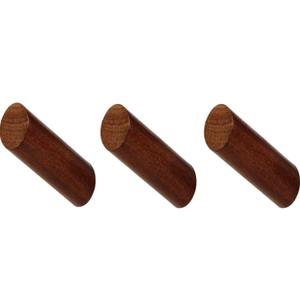 evory 3 Pack Wood Wall Hooks, Rustic Wooden Coat Hooks Wall Mount, Hat Hooks for Wall, Decorative Coat Rack Hangers for Hanging Clothes Towels Guitar Backpacks Purses