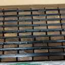 THYOI 10 Pcs Deck Tiles, Patio Flooring - Outdoor Waterproof Acacia Wood Tiles for All Weather Use - Balcony, Backyard, Indoor & Outdoor (Golden Teak Striped Pattern, 10 Square Ft)