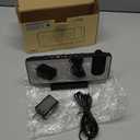 Projection Alarm Clock for Bedrooms Ceiling, Digital Clock Radio with USB Charger Port, Temperature & Humidity Display, 7.3 Large LED Display,12/24H,Snooze,Dual Loud Clock- 4 Dimmer (Black)