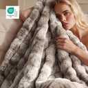 Bedsure GentleSoft Fluffy Fuzzy Twin Blanket, Soft Cozy Fleece Faux Fur Blanket, Pink Decorations Minky Velvet Couch Cover, Thick Warm Plush Women Men Birthday Gifts, 870GSM, Tie-dye Brown