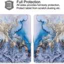 Universal Case for 6.5-7.5'' Tablet, Newshine Colorful Wallet Stand Cover for 7.0'' Samsung Galaxy Tablet, Amazon Kindle Fire 7/HDX 7 and Other Around 7 Inch Models - Blue Marble