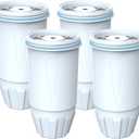 Lifefilter Water Filter Replacement for Pitcher Filters and Dispenser Filters, ZR-001 ZR-003 ZP-600 ZR-017, Multi-Stage Filter System, Reduce TDS, PFOA/PFOS, Chlorine, 4 Pack